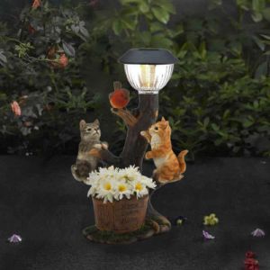 Leuchte Neuheit Beleuchtung LED Solar Light Craft Waterd garten Haus Figuren Dekoration Harz Little Animal Dog Katze Kaninchen Outdoor Chri