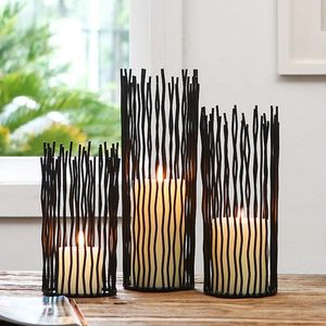 Candle Holders Gift Romantic Dinner Party Supplies Home Decoration Craft Candelabra Pillar Candlestick Vintage Metal Holder