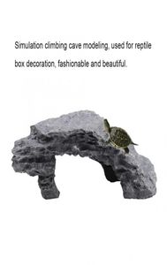 Reptiles Terrarium decora Aquarium Landscaping Fish Hiding Cave Aquarium Turtle Reptile Basking Hide Habitat Decoration Ornament4799043