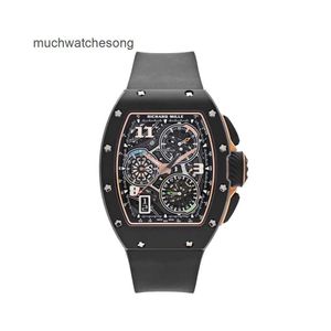 Richardmills Luxury Wristwatches自動ムーブメントウォッチメンズシリーズRM7201ホワイトセラミックフライバックリバースジャンプクロノメーターメンズウォッチ自動M