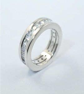 Дизайн бренда обручальные кольца Простые модные украшения 925 Серебряное серебро полное принцесса Партия белая топаз CZ Diamond Gemstones ETE7079520