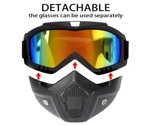 Skidglasögon för motocross och cykling solglasögon för snowboard Taktisk motorcykel hjälm ansikte masker UV Protection2909224