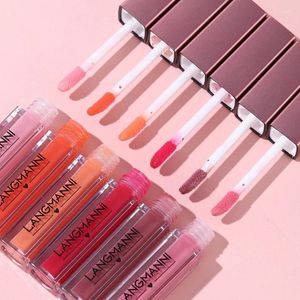 Lip Gloss 12pcs/box Liquid Lipstick Mirror Makeup Glaze Watery Transparent Jelly Maquiagem Silky Shimmery Korean Party Club