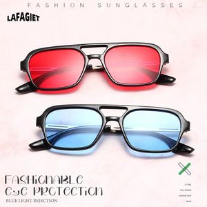 Solglasögon 2024 Fashion Men's Pilot Retro Double Beam Small Box Women's Sun Glasses High Definition Vision Eglasses