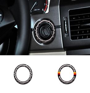 Ignition Key Circle Decoration Cover Trim For Mercedes Benz C class W204 200 260 300 20112014 Carbon Fiber Car Accessories2411963