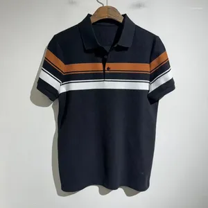 Polos maschile di alta qualità ZZ Stripe Polo traspirante per polo traspirato versatile versatile per le cimette da camicia per abiti da donna