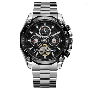 腕時計の高度な銀色の精密鋼の悪魔鋼のマレフェメール自動メカニカルサファイアミラービジネス日付防水時計