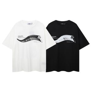 Lüks Erkek Tasarımcı Tişört Tişört Tişörtleri Üstler Erkek Kadınlar Tshirt Art Anchor Grafik Tee Gevşek Sıradan Sokak Giyim Giysileri% 100 Pamuk T-Shirts Büyük boy S-XL