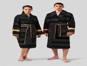 Luxurys Designers Men039 Sleepwear moda Moda Mulheres Robes de Batalha Solid Belted Robe Longa Pijama Unissex High Quality 7849705