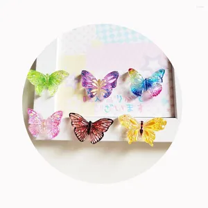 Flaschen Glitzerharz 3D Butterfly Charms 21 36 mm gemischte Farbverzierungen für Scrapbooking Phone Case Tasten Dekoration