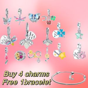 Classic Designer Charm Bracelet Romantic Fantasy Cute Clover Star Pendant Necklace Suitable for Pandoras Bracelet Women's Mother's Day Jewelry Gift Box Wholesale