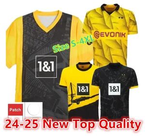 2023 24 DORTMUND SOCCER Jerseys Bellingham Adeyemi Home Football Shirt Haller Hummels Brandt Reus Men Kit Reyna Bynoe-Gittens All Black Special Jersey 66