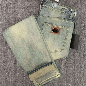 Jeans de grife, tamanho 40 tamanho 40 kg jeans masculino calça rasgada calças metal bordadas calças retas calças masculinas vestem as leggings de jeans