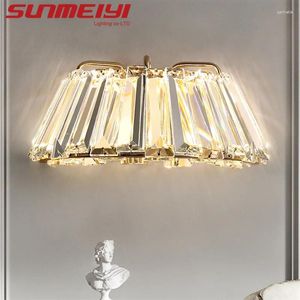 Wall Lamp Modern Luxury K9 Crystal Sconce LED Indoor Decorative For Aisle Stair Bedside Bedroom Living Room TV Background Lighti