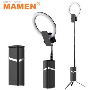 Continuous Lighting Mens Folding Ring Light with Tripod Portable Phone Stand Built in 4000mAh Battery Suitable for YouTube Live 193cm Stand Y240418