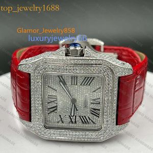 مخصص ICE Out VVS VVS1 Moissanite Diamond Watch For Birthday Gift