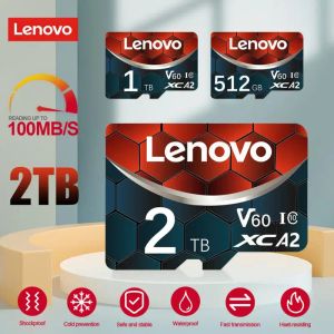 Kartlar Lenovo 2TB UHSI Micro TF SD Kart Yüksek Hızlı Flash Bellek Kartları 1TB 512GB 256GB 128GB Nintendo Switch Oyunları için Mini SD Kart