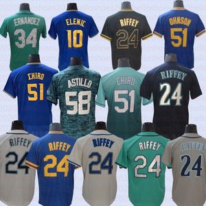 Custom Ken Griffey Jr. Jersey Julio Rodriguez Baseball Cal Raleigh Suzuki Ichiro Luis Castillo Mitch Haniger Seby Zavala Seattles Джордж Кирби Дж. П. Кроуфорд