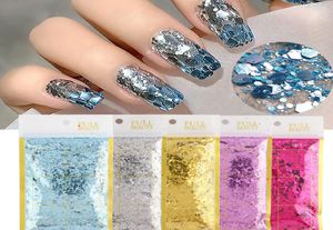 50GBAG Mermiad Nail Glitter Flakes Art Accessories Nails Chameleon Sequins 12 Colors7724081