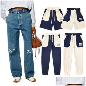 Mens T-Shirts Womens Jeans Designer Trouser Legs Open Fork Tight Capris Denim Trousers Add Fleece Thicken Slimming Jean Women Embroide Dhgfg