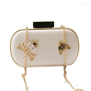 Evening Bags High Quality Women Diamond Bee Brand Dinner Clutch Wallets With Chain Party Drop MN459