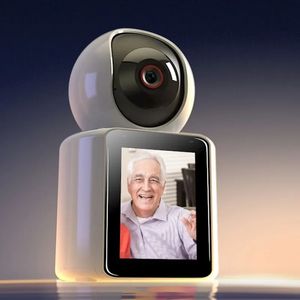 Escam Ny video Calling Smart WiFi Camera med 2,8 tum IPS-skärm FHD 1080P IP CAM Tvåvägs Talk Wireless PTZ-kameror