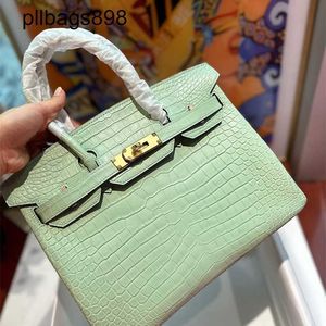 Designer Maya Handmade 7A Bikns vera pelle Misty Bay Crocodile Menta Verde Crocodile Skin Womens Luxury di WomenBSBF