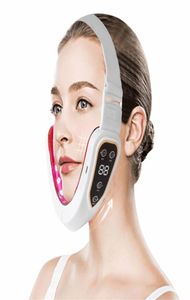 Microcurrent V Face Shape Lifting EMS Slimming Massager Double Chin Remover LED Light Therapy Lift Device 22020925453436200