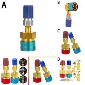 2024 ADAPTER Snabbmonteringskoppling för R1234YF till R134A Hög låg sida Adapter Mittande anslutning Bil Luftkonditioneringsmonteringsverktyg