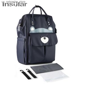 Bolsas de fraldas Mummy Backpack Projeto de Cartoon Grávida Mulher Bag de Viagem de Nap grande capacidade Carrinho de cuidados de bebê Q240419