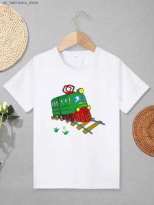 T-shirty Chłopiec Stalion Cartoon Baby Boy Odzież Instagram Popularne dzieci białe wygodne letnie moda fajna koszulka 2021 Q240418