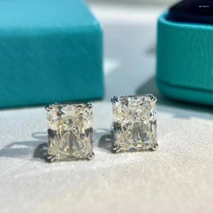 Stud Earrings 2024 Trend Cassics High Quality Europe Pure 925 Sterling Silver Luxury Jewelry Earring For Women Crystal Sugar