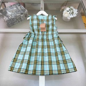 Fashion baby skirt girls partydress Size 110-160 CM kids designer clothes Multi color cross stripe design Princess dress 24April