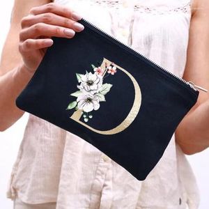 Bolsas de armazenamento Carta de maquiagem de dama de honra Prind Cosmetic Caso Viagem Organizador de beleza feminino Bolsa de lavagem Bolsa de casamento Presentes de noiva