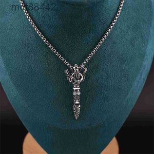 Neues göttliches Elefant -Dämon Subduing Vajra Stand Pendant Halskette mit einzigartigem Stil Design für Herren und Damen Thai Silber Halsketten