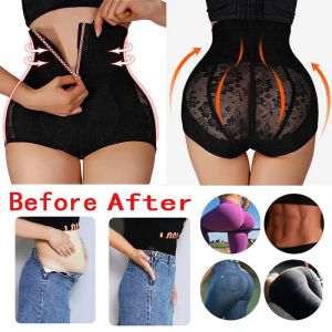 Reißverschluss vordere Spitze Tummy Control Body Shapewear Butt Lifter Slip Shorts nach der Geburt Bauch Höschen Damen hohe Taille Magen Zz