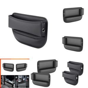 2024 Capacidade de grande capacidade PU Seat Gap Car Car Seat Organizador de assento de couro de couro de carro de armazenamento de armazenamento de armazenamento Universal Universal