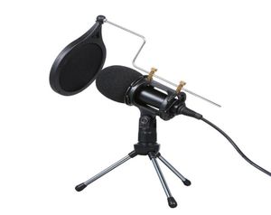 Wired Condenser Microphone o 35mm Studio Mic Vocal Recording KTV Karaoke Mic with Stand for PC Phone video conferencing2209943