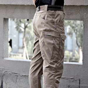 IX7 Mens Pants Outdoor Breathable and Durable Military Pants Multi functional Pocket Work Clothes Nylon Quick Drying Pants 240408