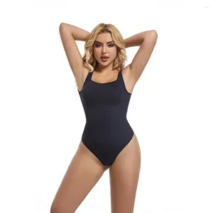 Women's Shapers Seamless Shapewear Square Neck Tank Top Thong Tummy Control Shaping U Shape Backless Bra Sleeveless Jumpsuit