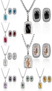 18k gold Plated Garnet Women Necklace Set Luxury and Designer Diamond Jewelry Stud Earrings Wedding Party Fashion5849929