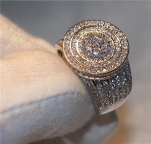 Anel de casamento de diamante luxuoso e de varejo profissional Top de qualidade cúbica de zircônia 925 jóias de moda de prata esterlina para WO1473048
