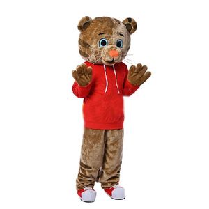 2024 Vuxenstorlek röd tiger maskot kostym halloween karneval unisex vuxna outfit fancy costume tecknad tema fancy klänning