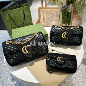 9A famous Designers brands Marmont Purses Crossbody for Woman Genuine Leather Handbag Shoulder luxury fashion Bags Women G designer Handbags tote Lady Chain Bag