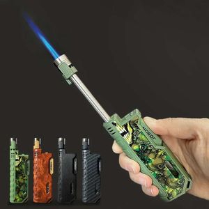 JOBON Windproof Butane Without Gas Jet Flame Telescopic Rod Ignition Torch Lighters Outdoor Camping BBQ Kitchen Cigar Lighter