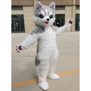 2024 Hochqualität niedliche Katzen -Maskottchen Kostüm Kostüm für Männer Frauen Halloween Outdoor Outfit Anzug Maskottchen für Erwachsene Spaß Outfit Anzug