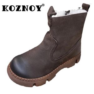 Сапоги Koznoy 4,5 см в ретро -коровьем замше