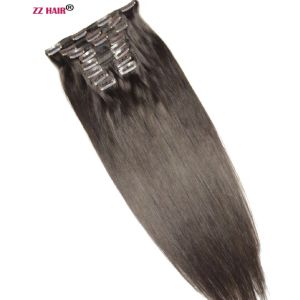 Extensões 1628 polegadas 10pcs Conjunto 240g 100% Remy Clipin Extensões de cabelo humano Brasil