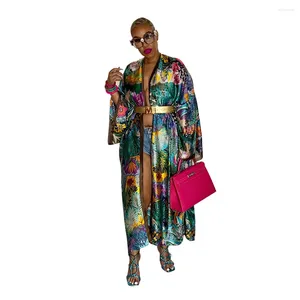 Etniska kläder maxi klänning japansk kimono traditionell kvinna lång kofta blus skjorta kvinnlig tryckning
