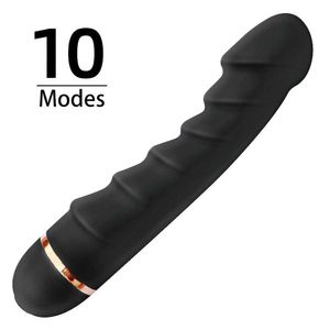 10 Modi Vibrator Weiches Silikon-Dildo-realistischer Penis starker Motor G-Punkt Klitoralstimulator Weibliche Masturbator Erwachsene Sexspielzeug 5ddz